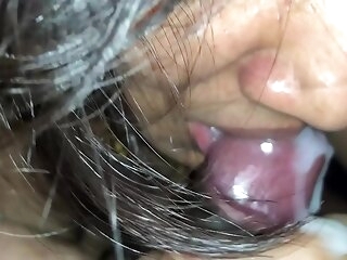 Sexiest Indian Girl Closeup Cock Buxom with Jelly in Mouth