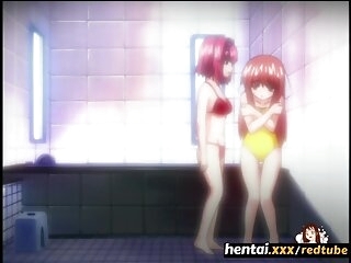 ﻿2 youthful lesbo squealing play in the shower - Hentaixxx