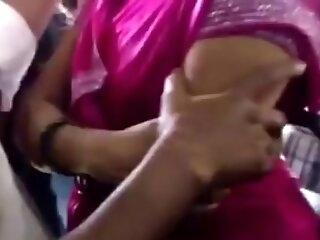 Groping Indian Chick On A Teach - Public
