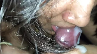 Sexiest Indian Lady Closeup Horseshit Sucking all round Sperm in Frowardness