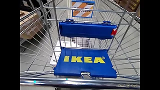 Romanian old bag  caught alongside Ikea store masturbate with dildo,suck and fuck!