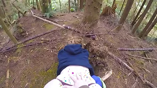 Beamy juicy irritant teasing added to fucked in the woods