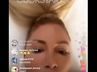 IG model gets cunt licked on live